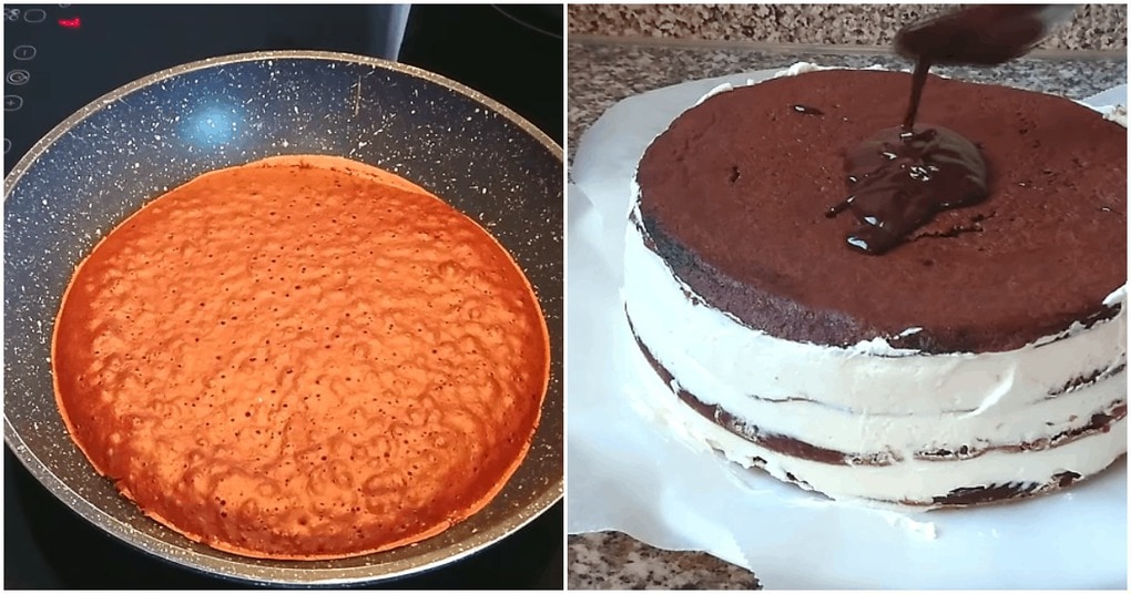 Он сладкий, и его пекут на сковородке. Блин? Нет, торт!