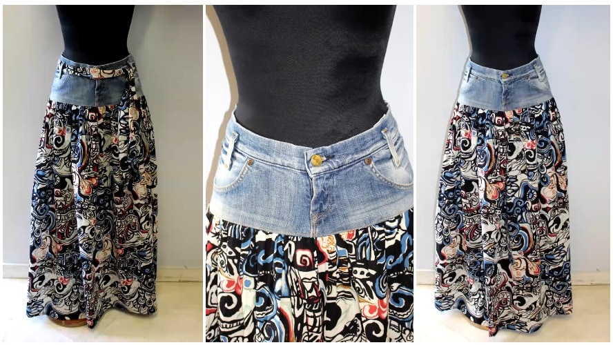 Как сшить самую модную юбку года из старых джинсов